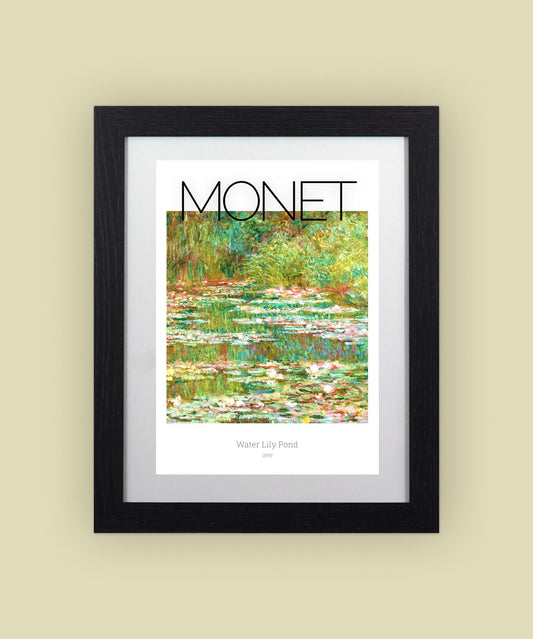 Framed Claude Monet Water Lily Pond Art Print 11x14"