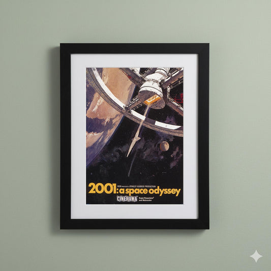 Framed Art Print - 2001: A Space Odyssey Poster - 11"x14" Frame, A4 Print