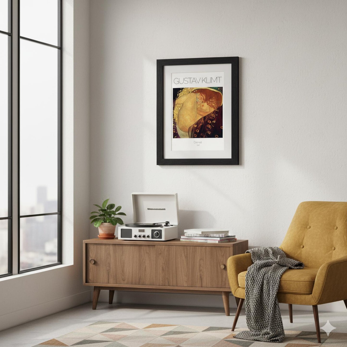 Gustav Klimt 'Danaë' Framed Art Print Embrace Art Nouveau 11x14" Frame A4 Print