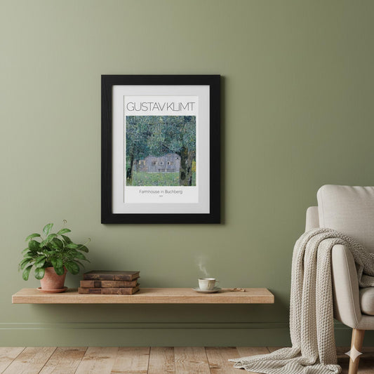 Gustav Klimt's 'Farmhouse in Buchberg' Framed Poster Timeless Art Print