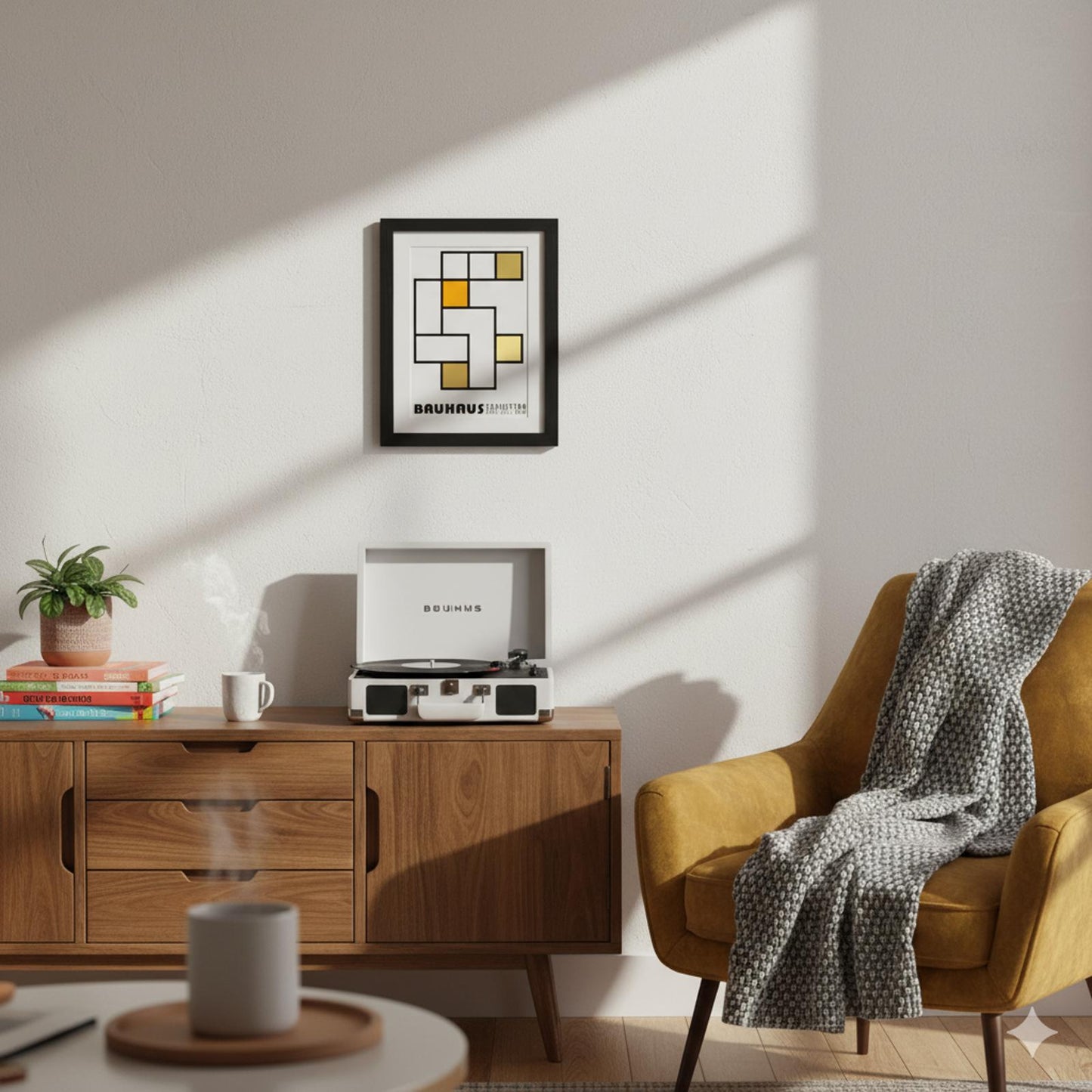 Bauhaus Exhibition Framed Poster Abstract Geometric Art Print for Modern Spaces