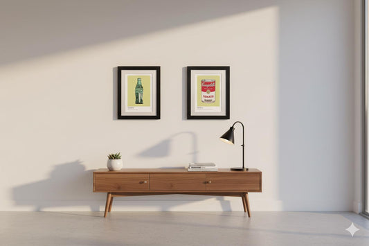 Andy Warhol Framed Prints Set of 2 Pop Art - 11"x14" Black Frame A4 Print