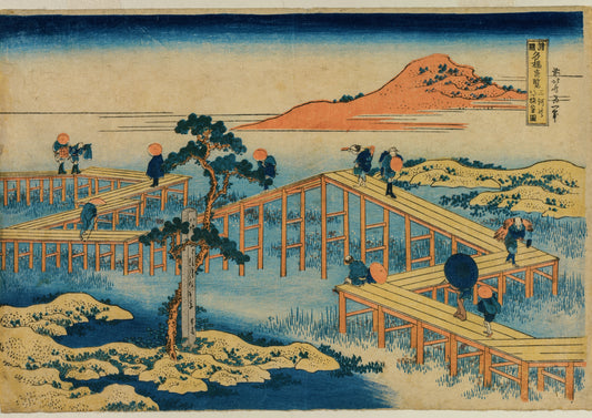 Hokusai - Eight-Part Bridge in Mikawa Province