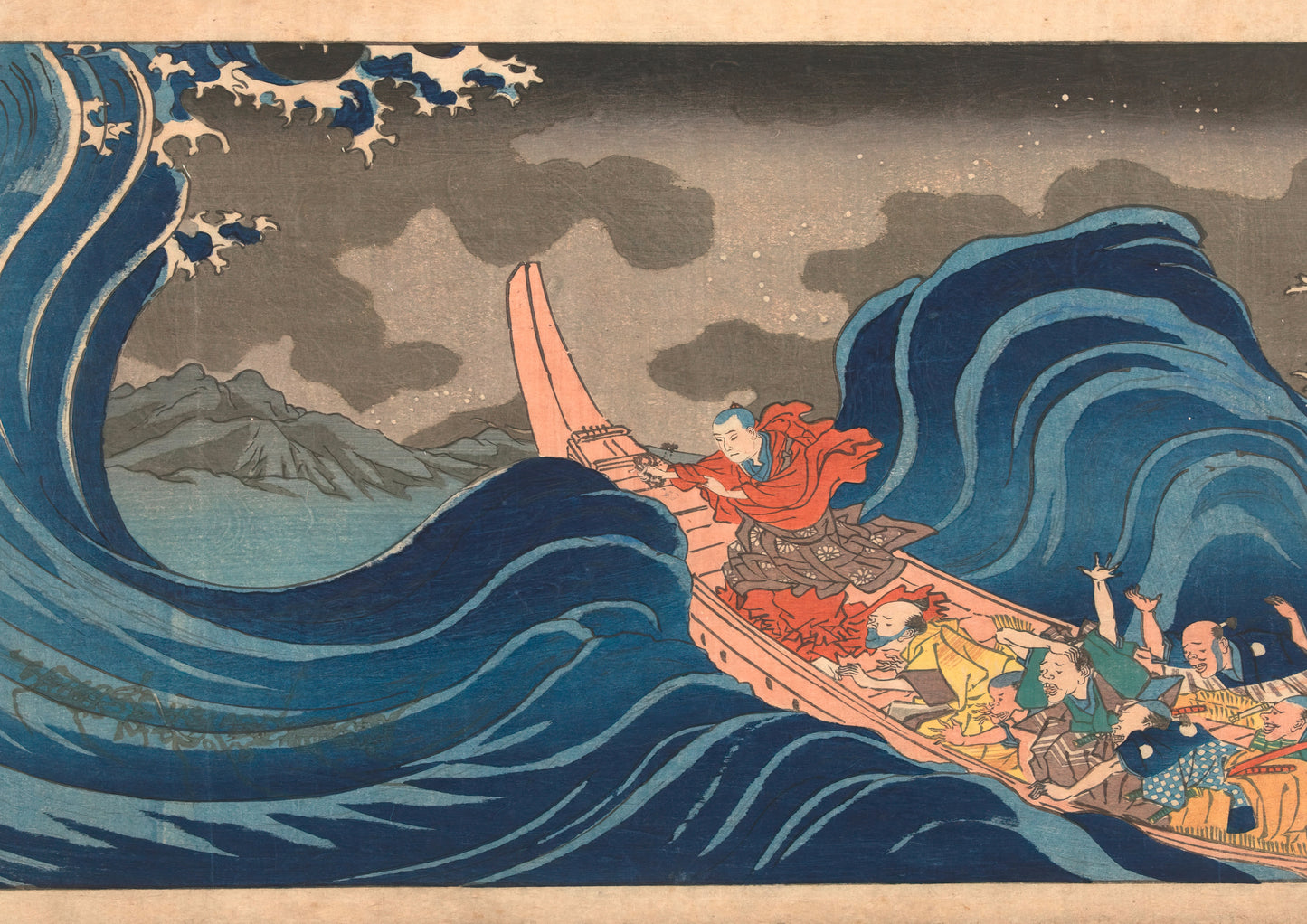 Kuniyoshi - Nichiren Calming the Storm