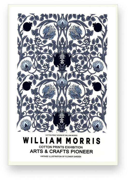 William Morris Blue Flowers Pattern