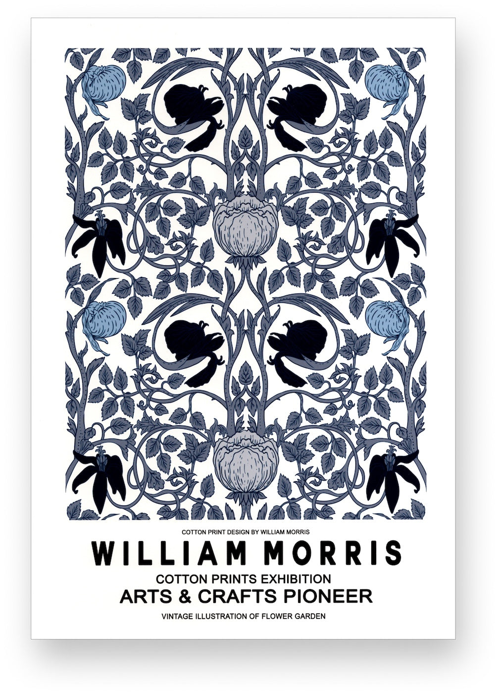 William Morris Blue & Grey Pattern
