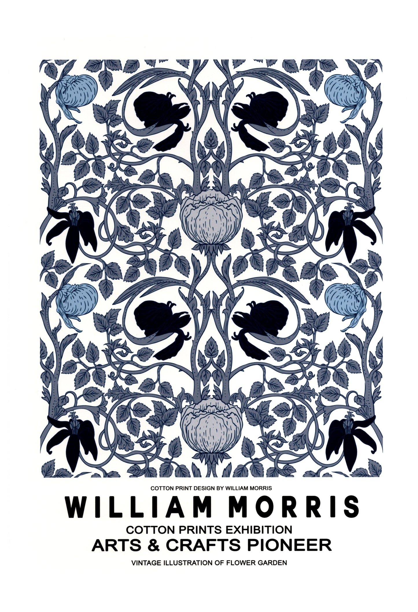 William Morris Blue & Grey Pattern