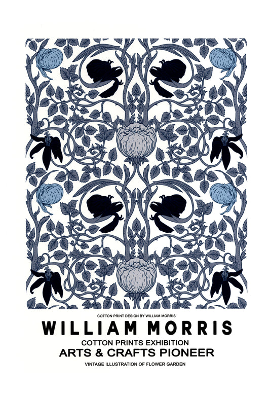 William Morris Blue & Grey Pattern