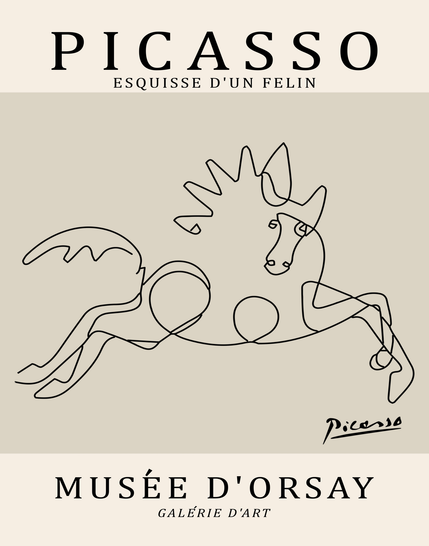Picasso Horse Sketch