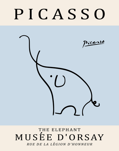 Picasso Animal Line Art Print 13 Designs 5 Colours Minimalist Exhibition Poster