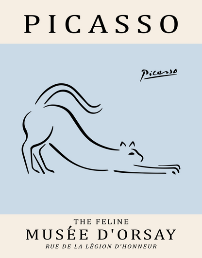 Picasso Animal Line Art Print 13 Designs 5 Colours Minimalist Exhibition Poster