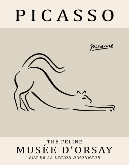 Picasso Animal Line Art Print 13 Designs 5 Colours Minimalist Exhibition Poster