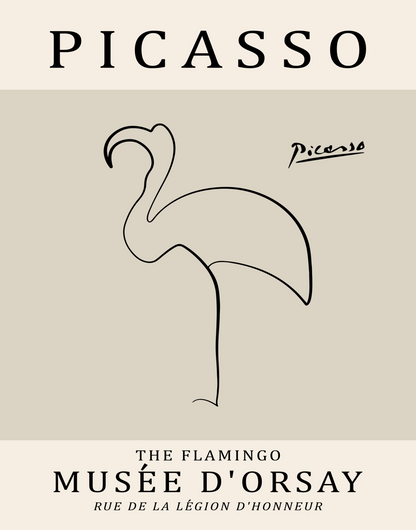 Picasso Flamingo Print