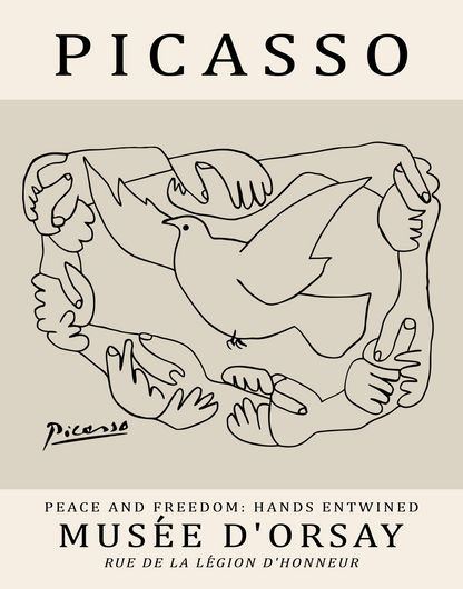 Picasso Abstract Line Art Print 15 Designs Minimalist Exhibition Poster