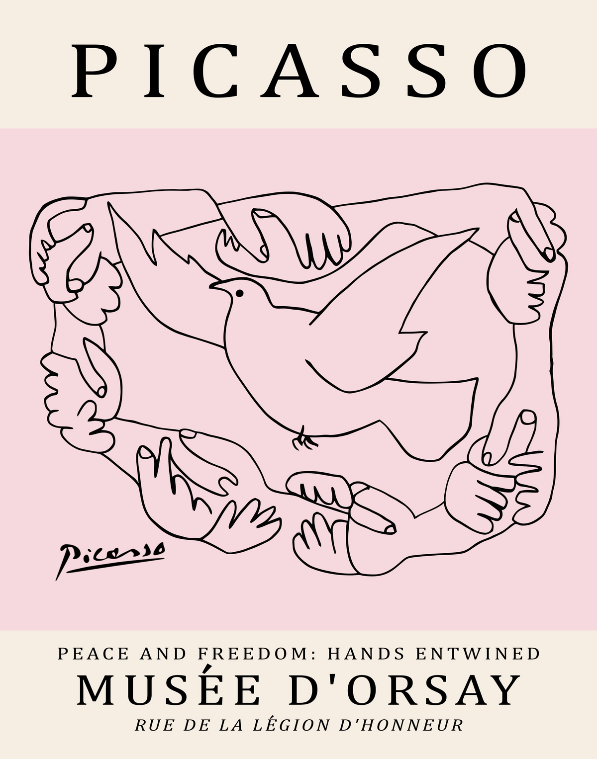 Picasso Abstract Line Art Print 15 Designs Minimalist Exhibition Poster