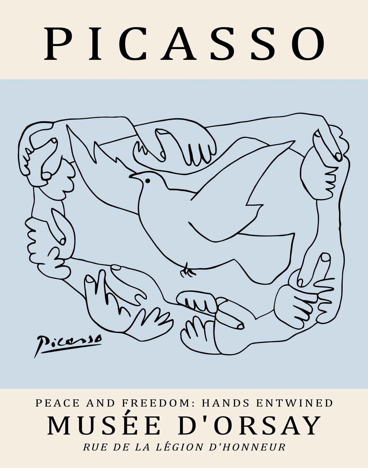 Picasso Abstract Line Art Print 15 Designs Minimalist Exhibition Poster