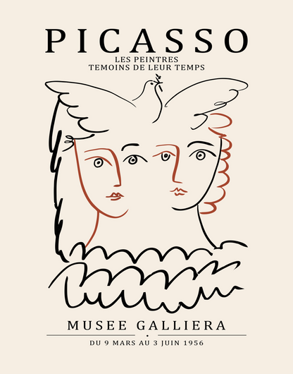Picasso Abstract Line Art Print 15 Designs Minimalist Exhibition Poster