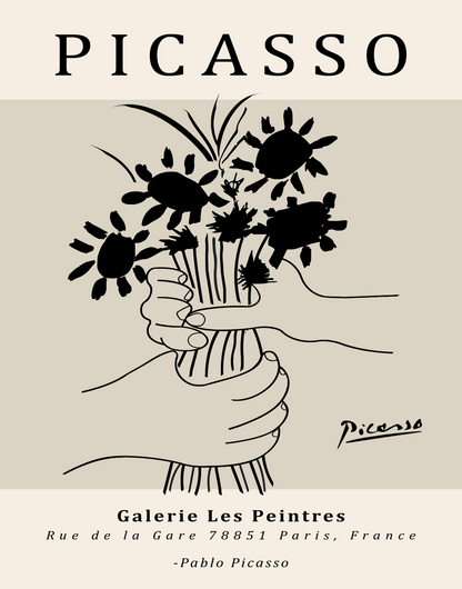 Picasso Abstract Line Art Print 15 Designs Minimalist Exhibition Poster