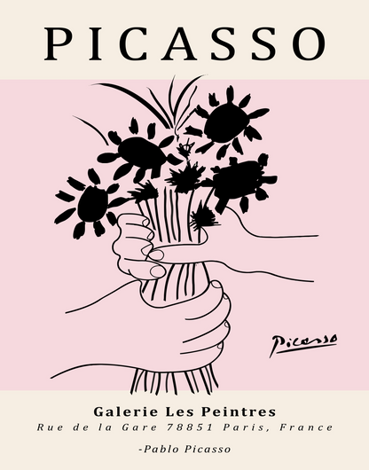 Picasso Abstract Line Art Print 15 Designs Minimalist Exhibition Poster