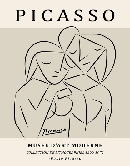 Picasso Abstract Line Art Print 15 Designs Minimalist Exhibition Poster