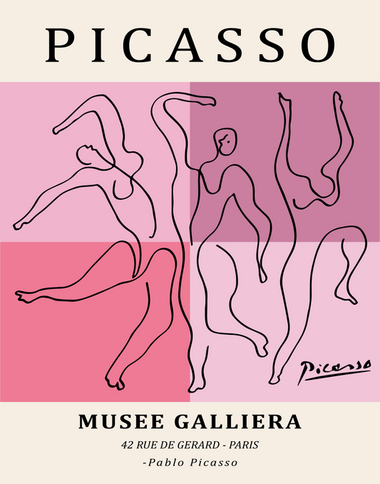 Picasso Dancers Pink Sketch