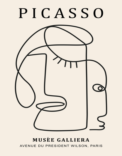 Picasso Abstract Line Art Print 15 Designs Minimalist Exhibition Poster
