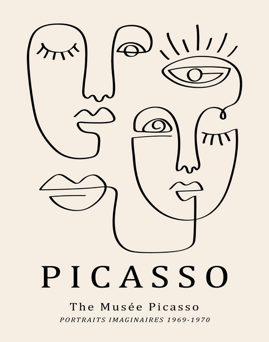 Picasso Two Faces Drawing