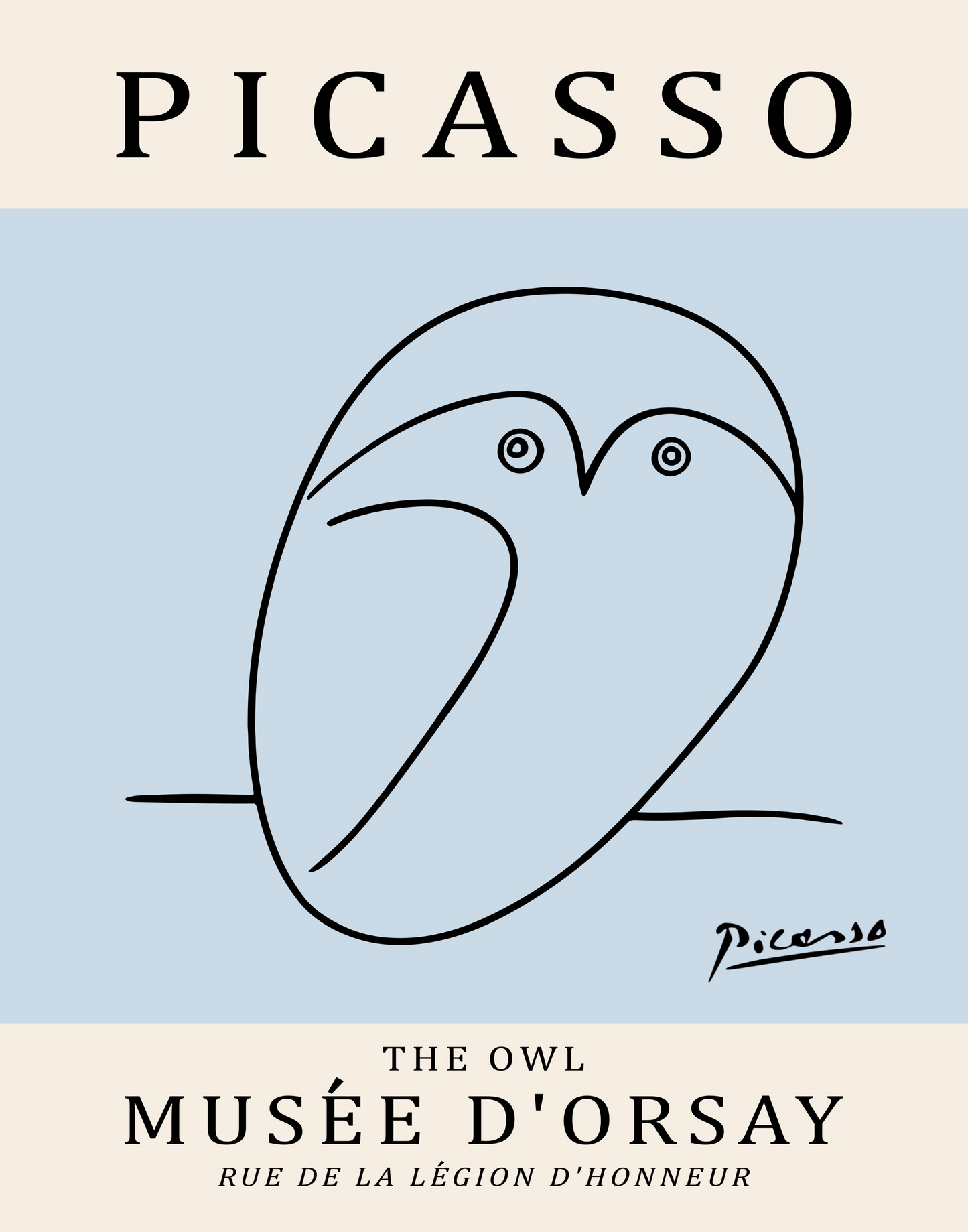 Picasso Owl Print