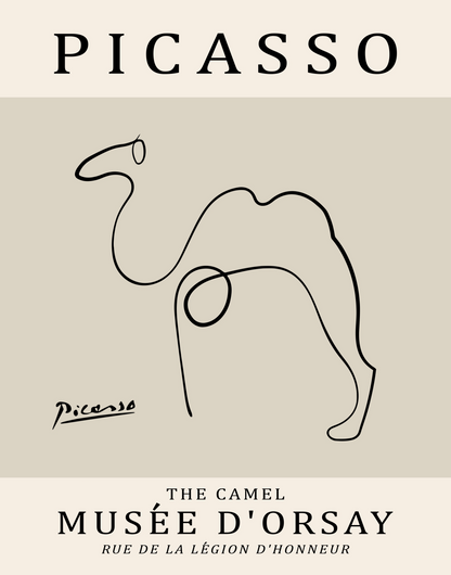 Picasso Animal Line Art Print 13 Designs 5 Colours Minimalist Exhibition Poster
