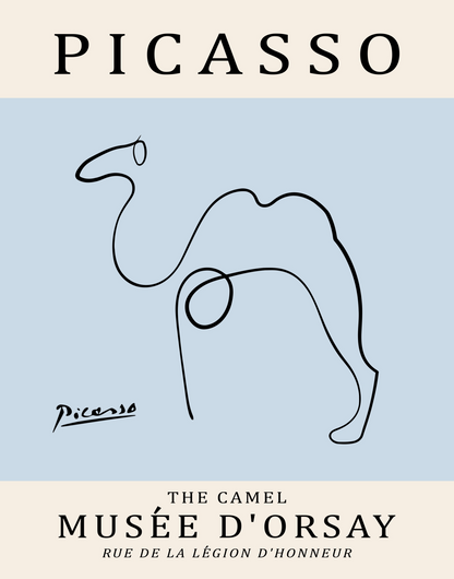 Picasso Animal Line Art Print 13 Designs 5 Colours Minimalist Exhibition Poster