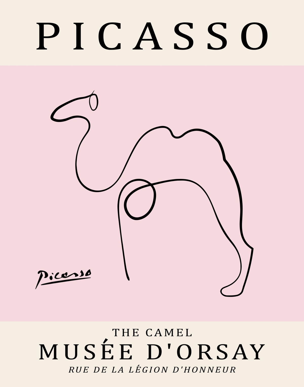 Picasso Animal Line Art Print 13 Designs 5 Colours Minimalist Exhibition Poster