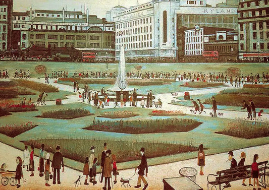 Piccadilly Gardens, L.S. Lowry