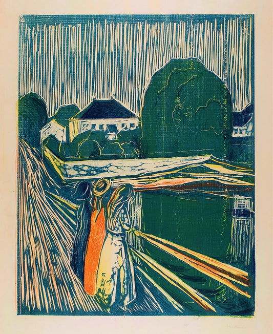 Edvard Munch The Girls on the Bridge 1918