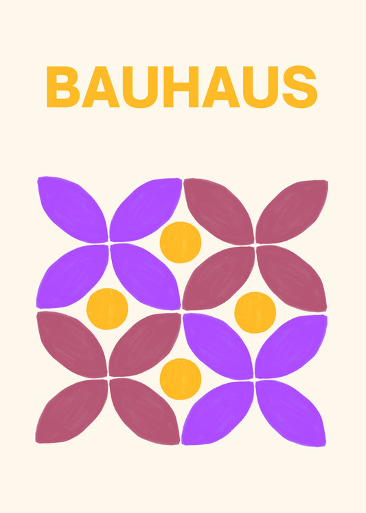 Bauhaus Inspired Floral Modernist Blooms