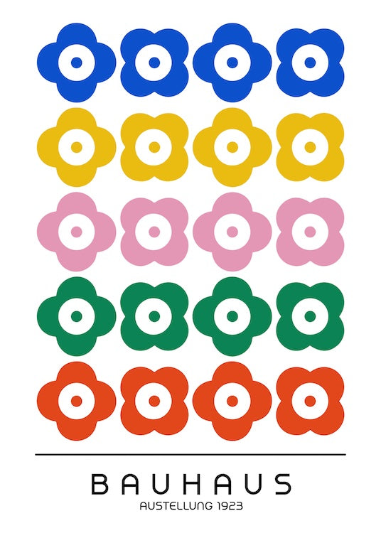 Vibrant Bauhaus Geometric  Exhibition Poster