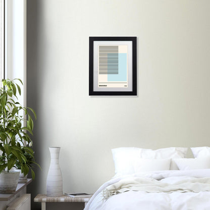 Bauhaus 1923 Geometric Art Print - Modern Minimalist Framed Poster 11"x14"