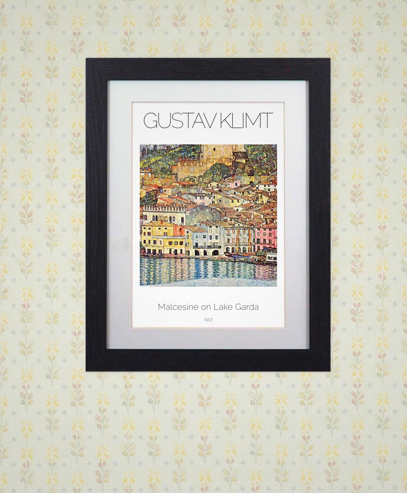 Gustav Klimt 'Malcesine on Lake Garda' Framed Poster 11x14" Framed Print