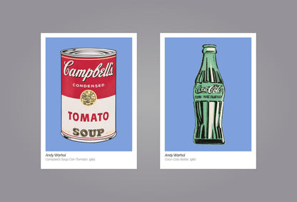 Set of 2 Andy Warhol Pop Art Prints Exhibition Poster Gallery Art Set
