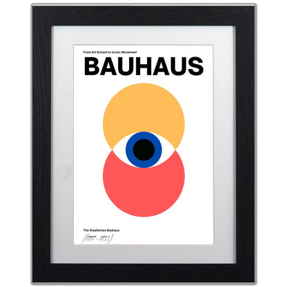 Bauhaus Inspired 'The Eye' Framed Poster - Modern Art Print 11"x14"