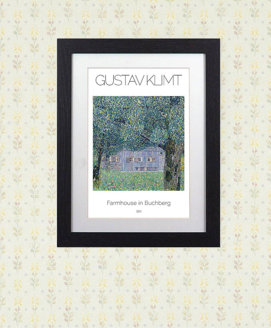 Framed Art Print Farmhouse in Buchberg by Gustav Klimt - 11"x14" Frame, A4 Print