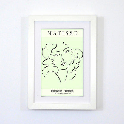 Matisse Minimalist Line Art Lithograph Framed Print