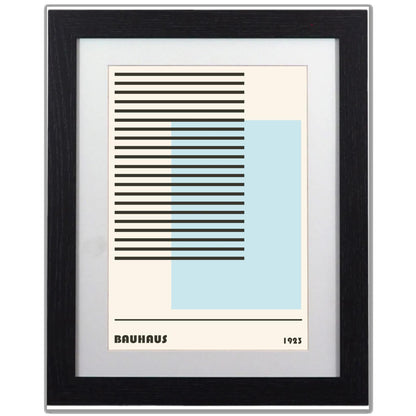 Bauhaus 1923 Geometric Art Print - Modern Minimalist Framed Poster 11"x14"