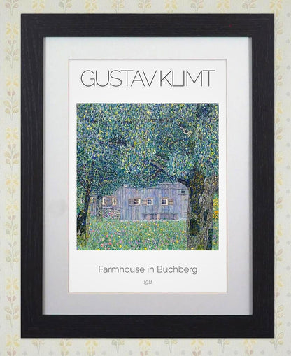 Framed Art Print Farmhouse in Buchberg by Gustav Klimt - 11"x14" Frame, A4 Print