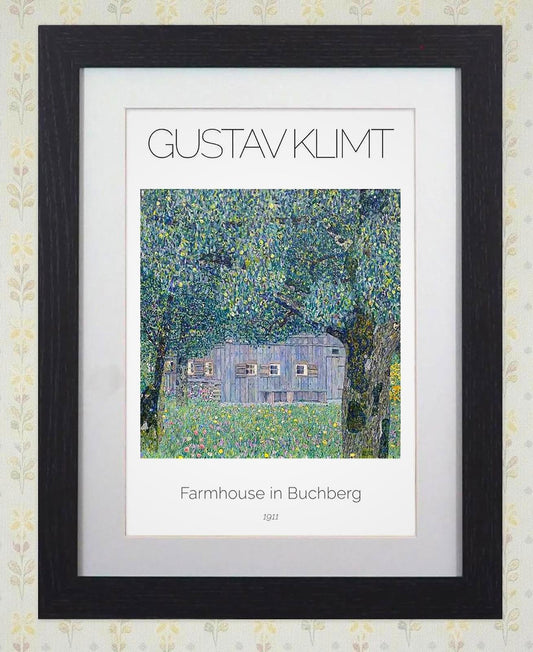 Framed Art Print Farmhouse in Buchberg by Gustav Klimt - 11"x14" Frame, A4 Print