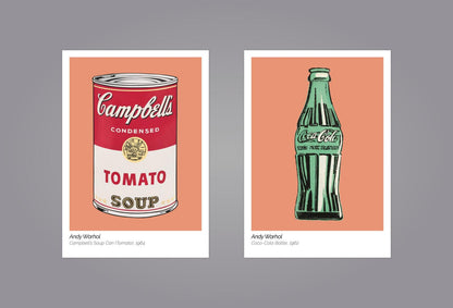 Set of 2 Andy Warhol Pop Art Prints Exhibition Poster Gallery Art Set