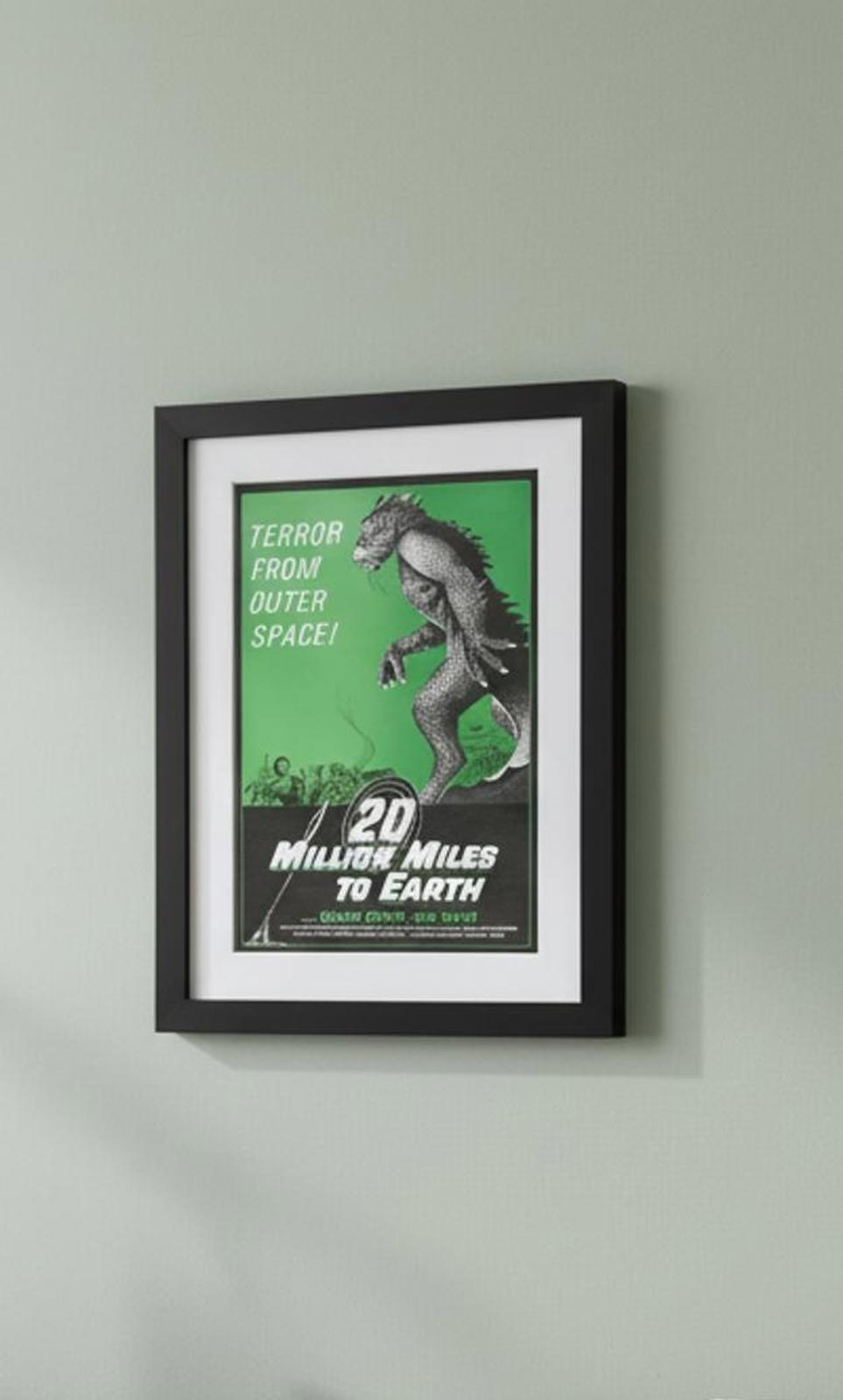 Framed Art Print - 20 Million Miles to Earth Poster - 11"x14" Frame, A4 Print