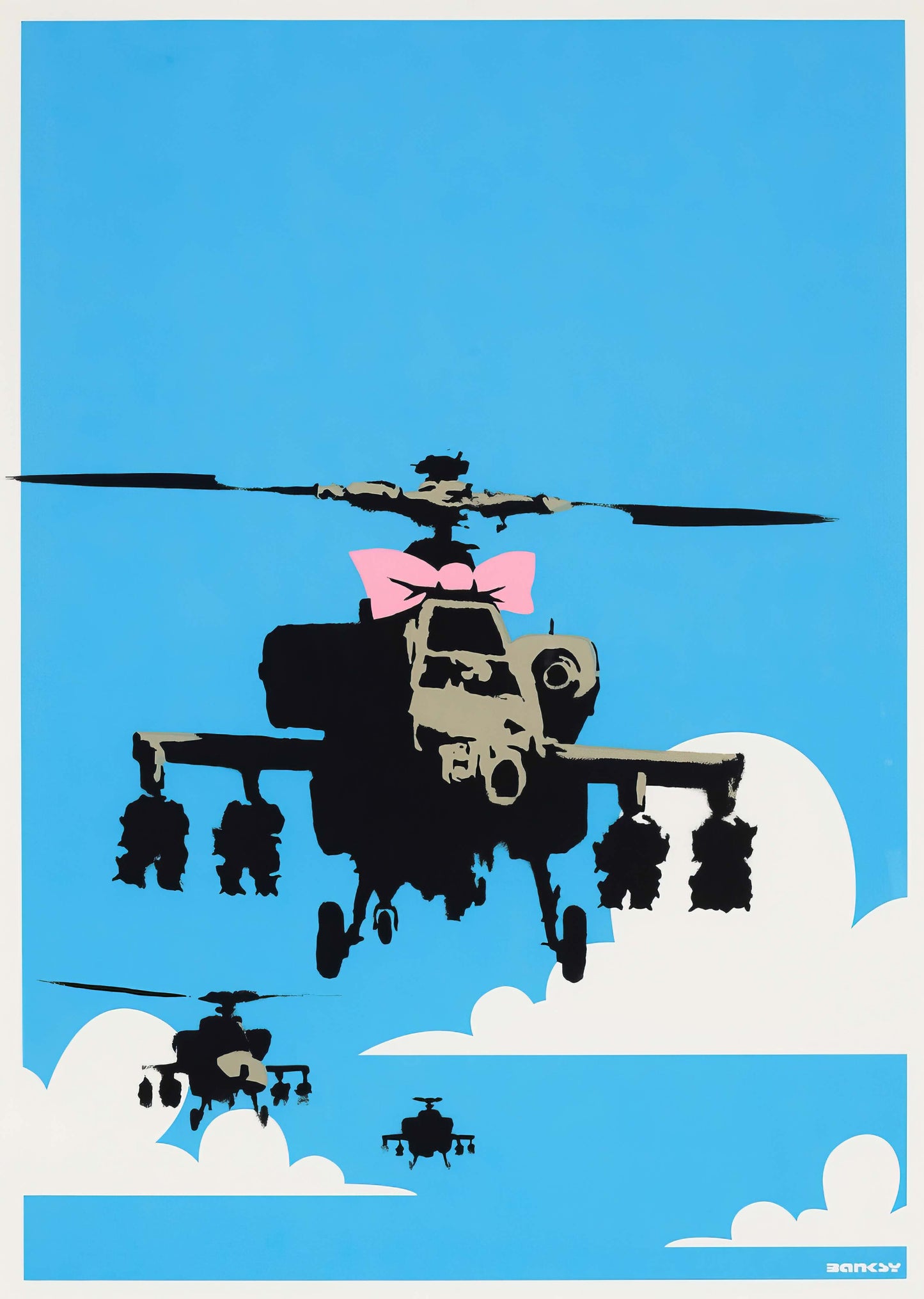 Banksy Pink Bow Attack Helicopter