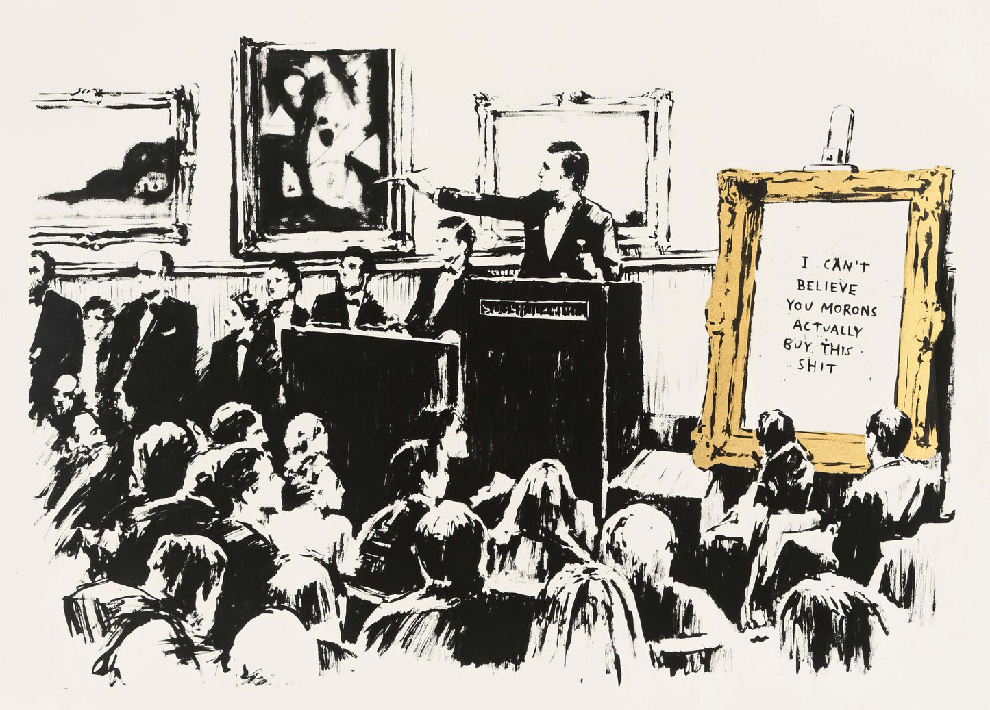 Banksy Morons Art Auction