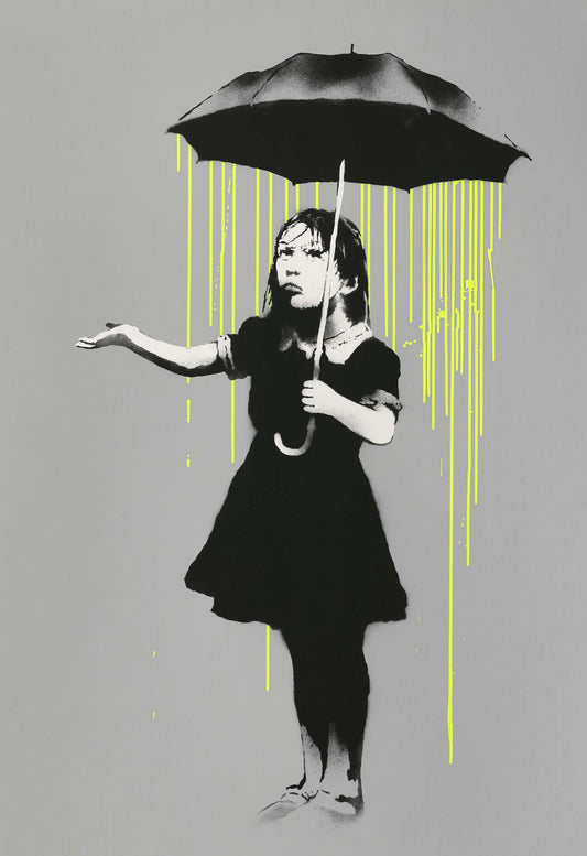 Banksy Nola Rain Girl Umbrella