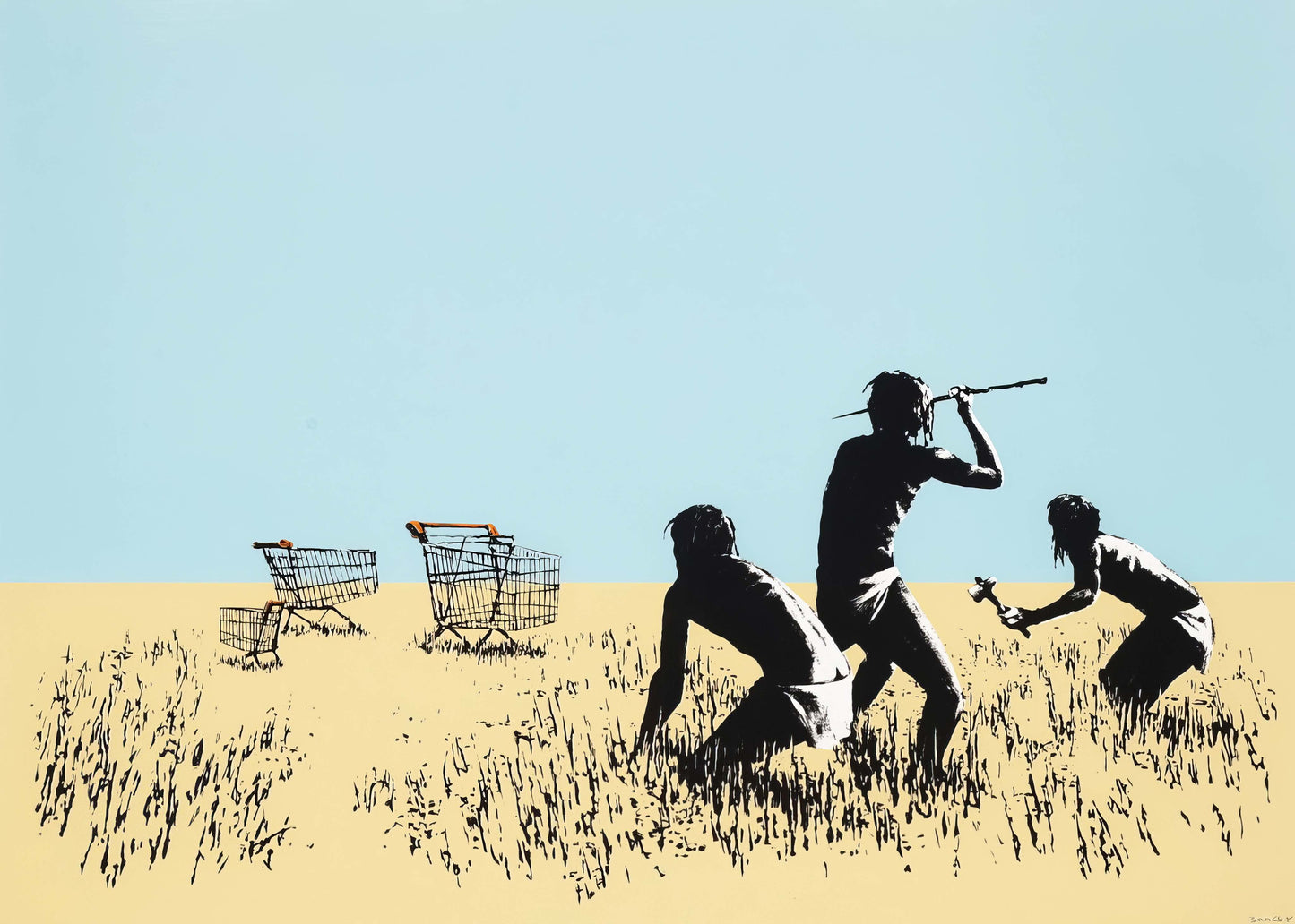 Banksy Shopping Trolley Hunters